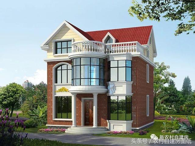 5款農(nóng)村自建房設(shè)計(jì)圖，小別墅很簡單，施工容易，造價(jià)便宜。