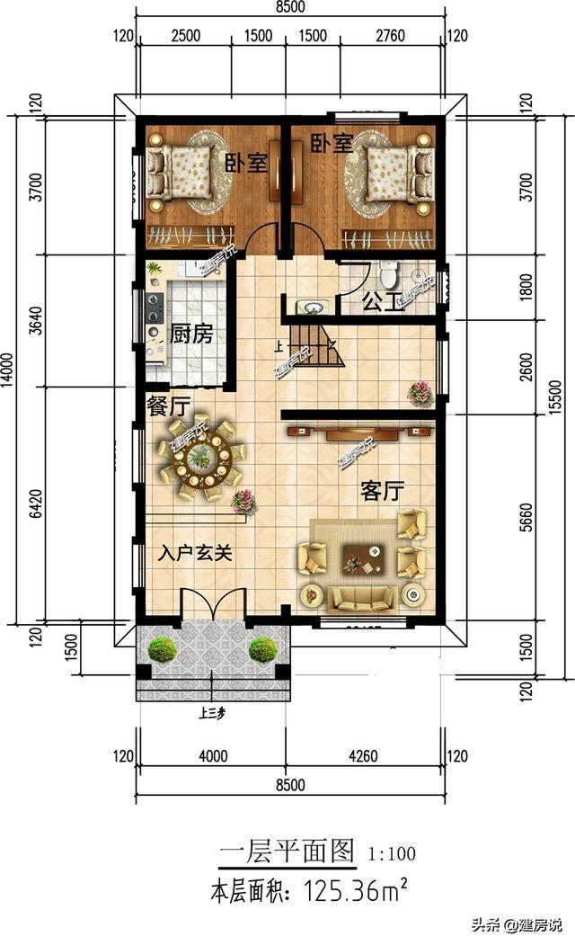 3款二層別墅設計圖，肯定是有一款是適合你的，快把圖紙收藏好了不后悔