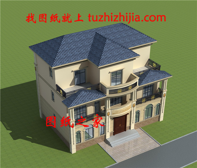 獨(dú)棟別墅戶型圖帶外觀效果圖，三層別墅設(shè)計(jì)方案推薦