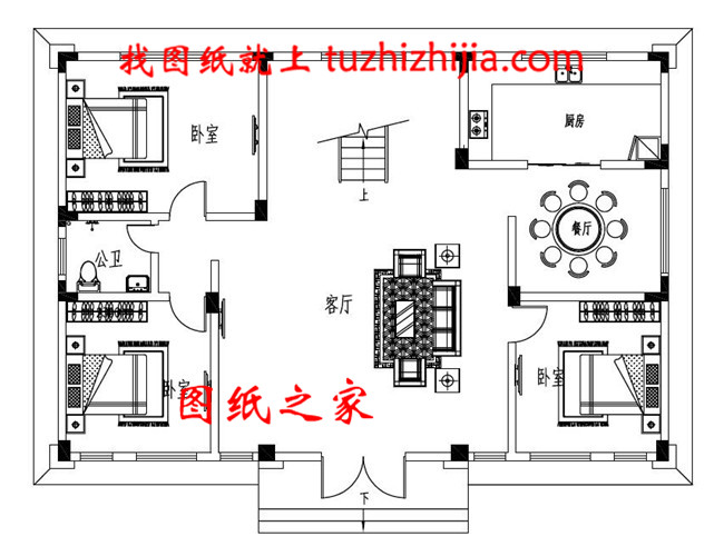 獨(dú)棟別墅戶型圖帶外觀效果圖，三層別墅設(shè)計(jì)方案推薦