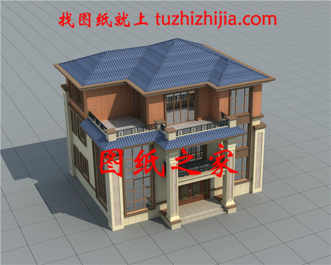 160平方米三層帶大露臺(tái)的復(fù)式別墅設(shè)計(jì)圖紙