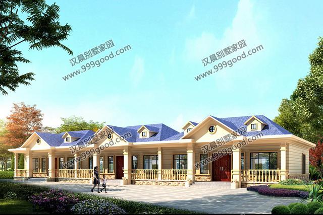 34.2X12米一層聯(lián)排別墅設計圖，這棟別墅的獨棟戶型，聯(lián)排更顯大氣，獨棟更經(jīng)濟