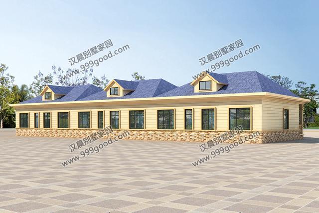 34.2X12米一層聯(lián)排別墅設計圖，這棟別墅的獨棟戶型，聯(lián)排更顯大氣，獨棟更經(jīng)濟