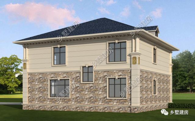 兩層簡歐風(fēng)別墅設(shè)計圖，地下室+挑空客廳，不僅僅只是實用，美觀度也很高。農(nóng)村自建房中的完美選擇