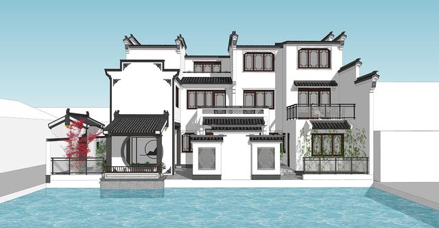 江西吉安別墅項目概況：中式別墅設計圖，占地140平左右