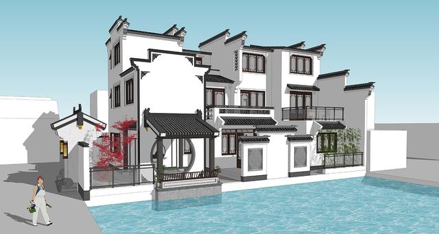 江西吉安別墅項目概況：中式別墅設計圖，占地140平左右