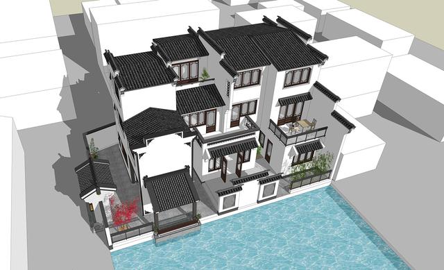 江西吉安別墅項目概況：中式別墅設計圖，占地140平左右