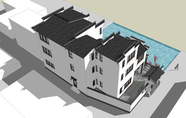 江西吉安別墅項目概況：中式別墅設計圖，占地140平左右