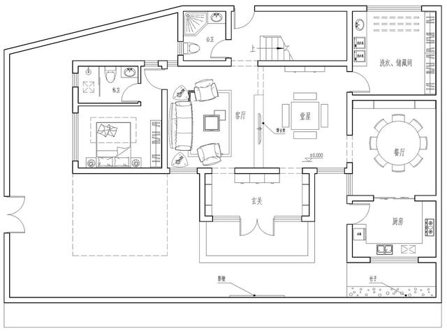 江西吉安別墅項目概況：中式別墅設計圖，占地140平左右