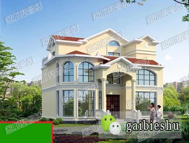 13×13米三層農(nóng)村自建房全套設(shè)計圖，漂亮采光，休閑舒適