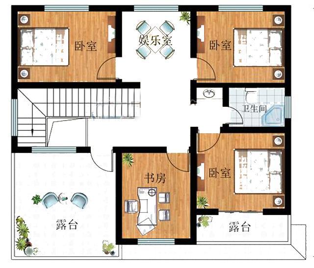 5棟農(nóng)村簡約二層自建別墅設(shè)計(jì)圖，帶給你溫馨的家園，未來的農(nóng)村適合養(yǎng)老。