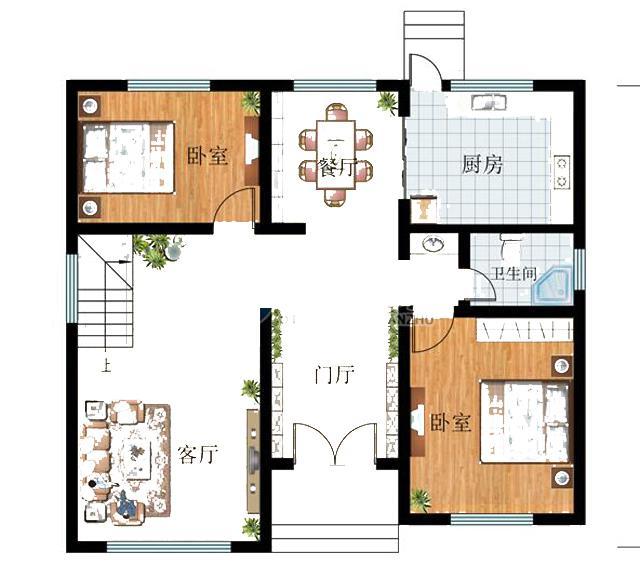 5棟農(nóng)村簡約二層自建別墅設(shè)計(jì)圖，帶給你溫馨的家園，未來的農(nóng)村適合養(yǎng)老。