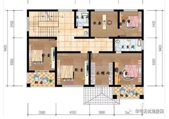 兩款進(jìn)深9米的鄉(xiāng)村自建房設(shè)計圖，戶型簡單實用，既不浪費空間，又非常耐看。