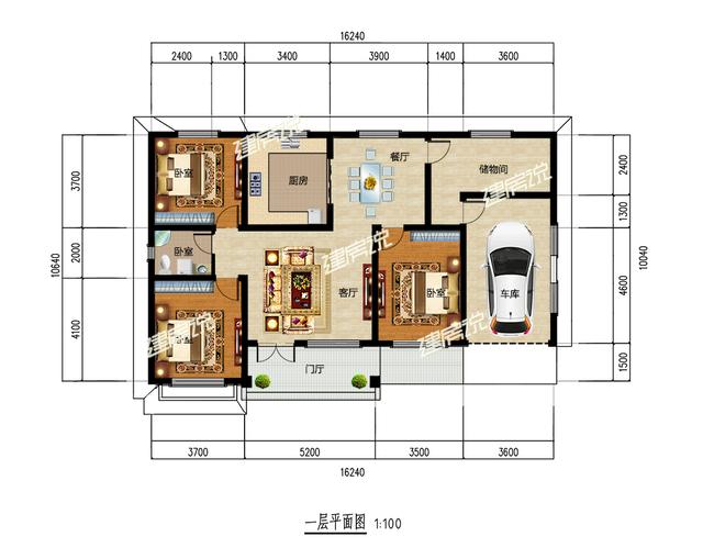 5款漂亮的一層別墅設(shè)計圖，18萬起建一棟，圖紙收藏好