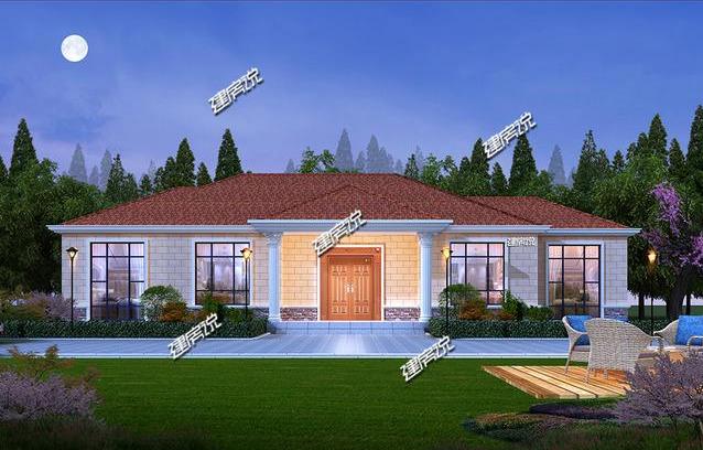 5款漂亮的一層別墅設(shè)計圖，18萬起建一棟，圖紙收藏好