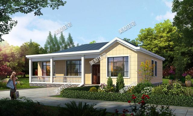 女兒花20萬建這棟一層別墅設(shè)計圖，從此以后村里人都羨慕不已！