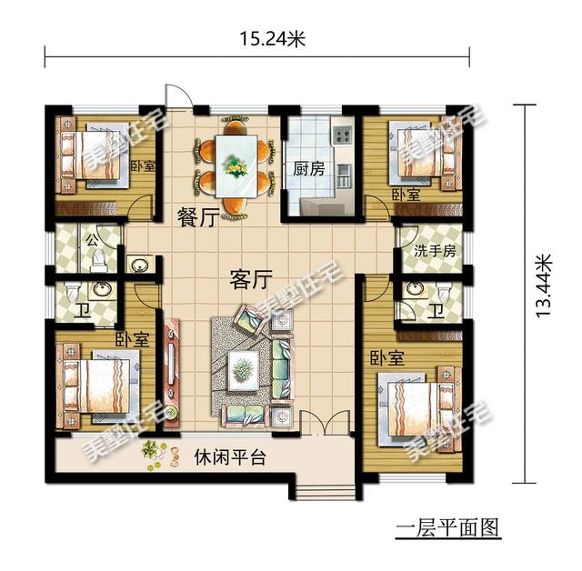女兒花20萬建這棟一層別墅設(shè)計圖，從此以后村里人都羨慕不已！