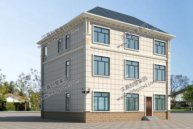 14.1X15.9米三層別墅設計圖，回老家蓋一棟房子，過向往的生活