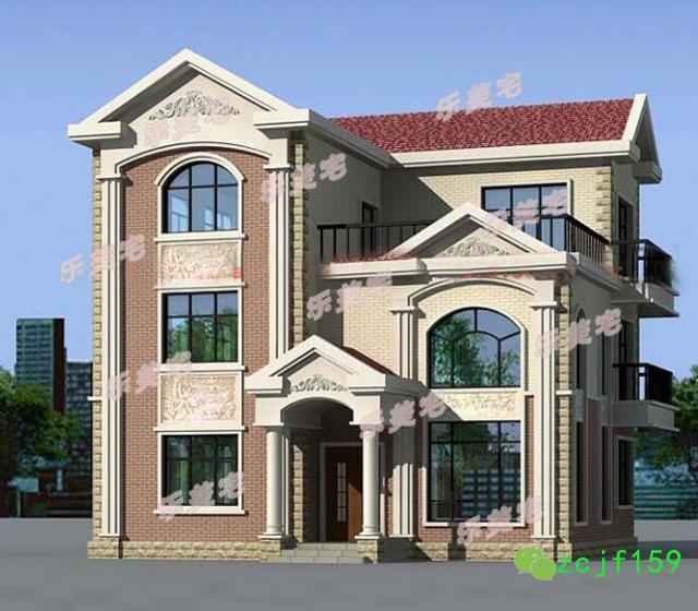 100平米左右農(nóng)村三層別墅房屋住宅設(shè)計圖，本戶型外形清新簡潔，內(nèi)部的空間規(guī)劃緊湊，簡單易建