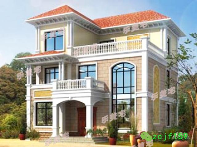 主體造價30萬110平米農(nóng)村三層復式別墅設計圖，戶型大方寬敞。