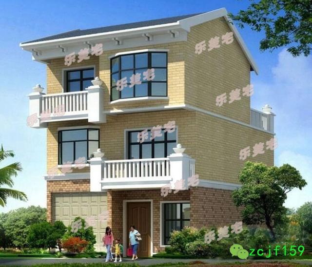 5套農(nóng)村20萬左右三層住房別墅設(shè)計圖，外觀樸素淡雅，室內(nèi)結(jié)構(gòu)緊湊實用，采光透氣佳，帶大曬臺設(shè)計，觀景娛樂皆可。