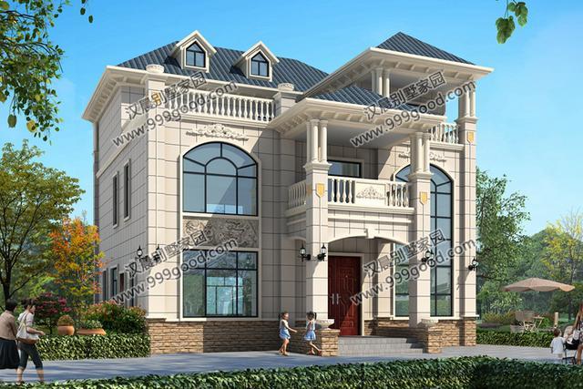 14.1X15.9米三層別墅設(shè)計(jì)圖，冷不要緊，我有炕！