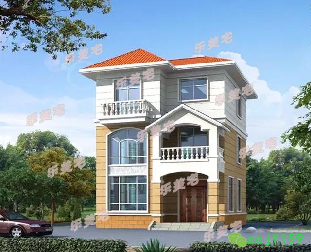 70到100平米農村三層小戶型別墅設計圖，空間雖小，五臟照樣俱全。