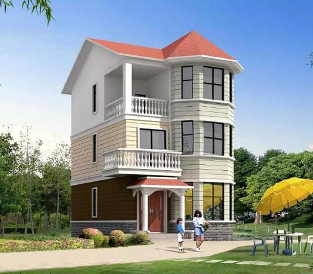 70到100平米農村三層小戶型別墅設計圖，空間雖小，五臟照樣俱全。