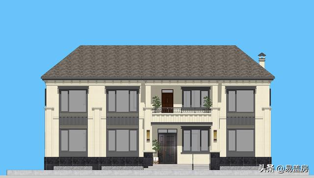 新中式別墅設(shè)計(jì)圖，平面布局十分規(guī)整，符合業(yè)主要求和家人的使用習(xí)慣