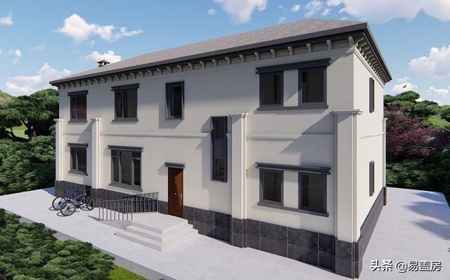 新中式別墅設(shè)計(jì)圖，平面布局十分規(guī)整，符合業(yè)主要求和家人的使用習(xí)慣