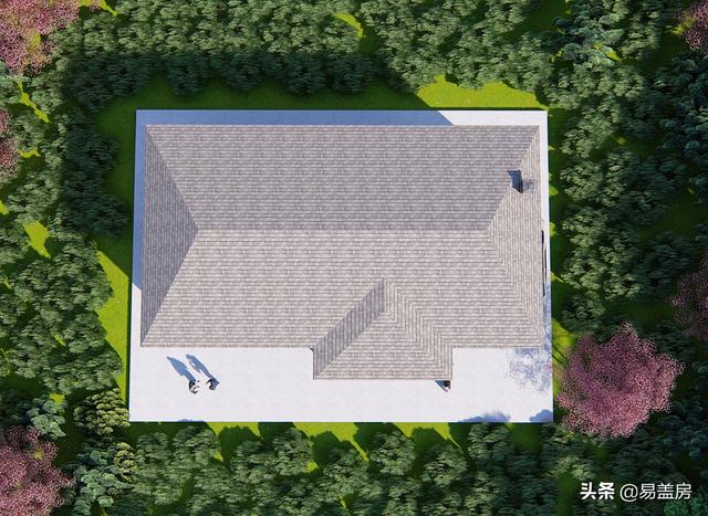 新中式別墅設(shè)計(jì)圖，平面布局十分規(guī)整，符合業(yè)主要求和家人的使用習(xí)慣