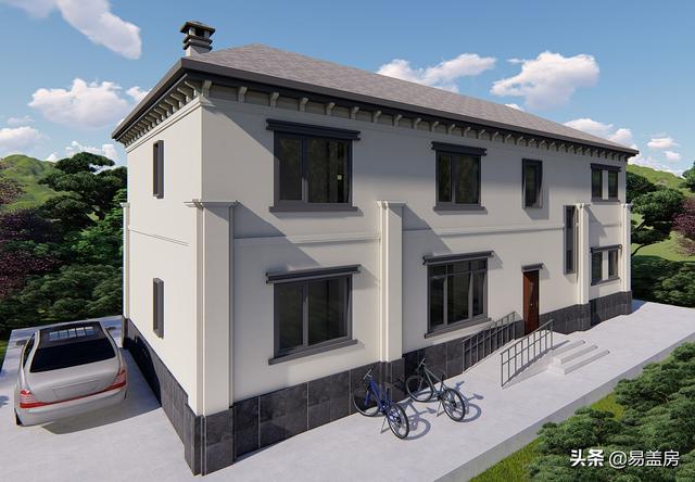 新中式別墅設(shè)計(jì)圖，平面布局十分規(guī)整，符合業(yè)主要求和家人的使用習(xí)慣