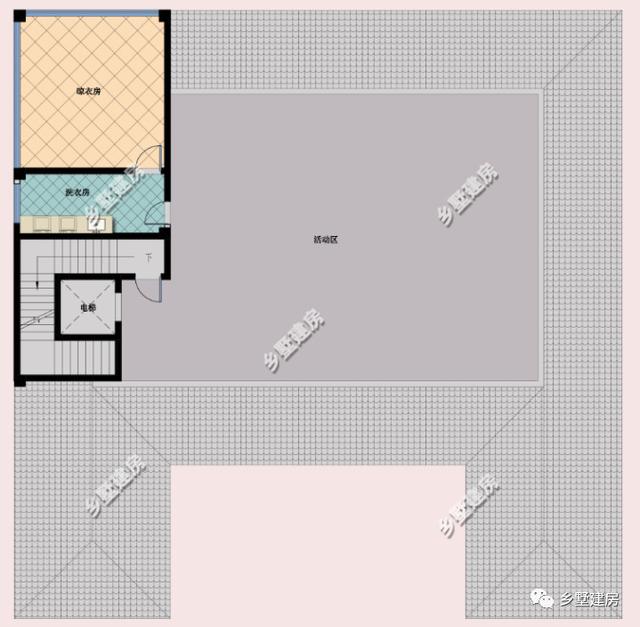 帶挑空客廳+電梯三層別墅設(shè)計圖，豪到人人都說好！充分的顯示主人的身份地位等。