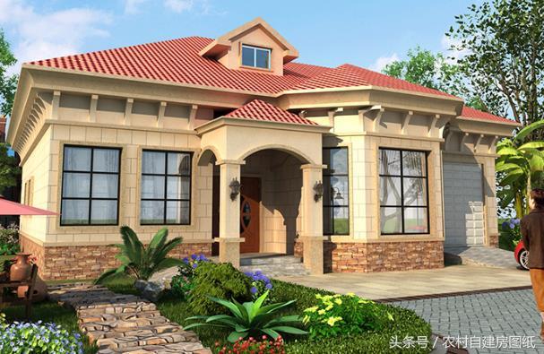 3款一層農(nóng)村別墅設(shè)計圖，不管哪一款都秒殺農(nóng)村的那些樓房。再配上庭院綠化，城里給套房子絕對不換。