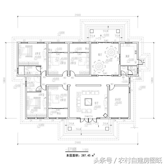 3款一層農(nóng)村別墅設(shè)計圖，不管哪一款都秒殺農(nóng)村的那些樓房。再配上庭院綠化，城里給套房子絕對不換。
