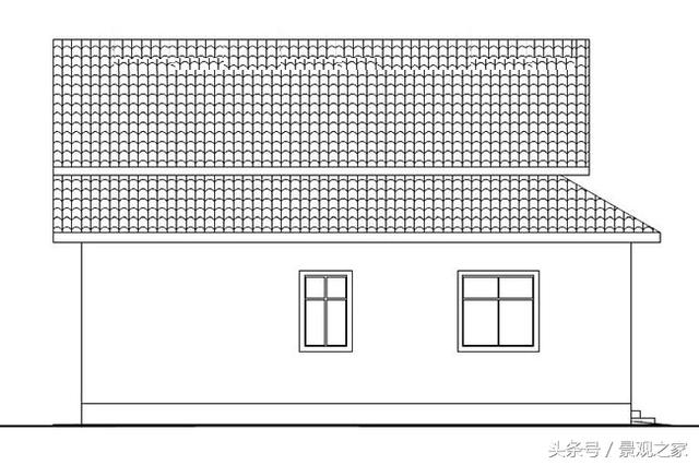 農(nóng)村時尚一層半房屋設計圖，帶車庫，外觀艷麗，富有現(xiàn)代氣息