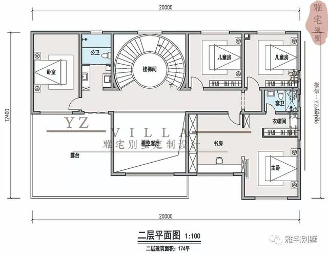 河北兩層新中式合院別墅設(shè)計(jì)圖，24x35米，前庭后院，小橋流水