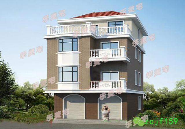 8x11米四層農村自建別墅設計圖，框架結構 主體造價：40-45萬