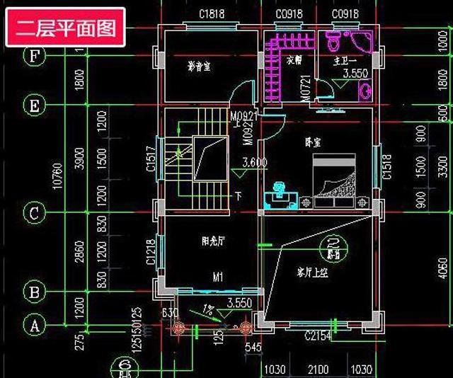 8x11米四層農村自建別墅設計圖，框架結構 主體造價：40-45萬