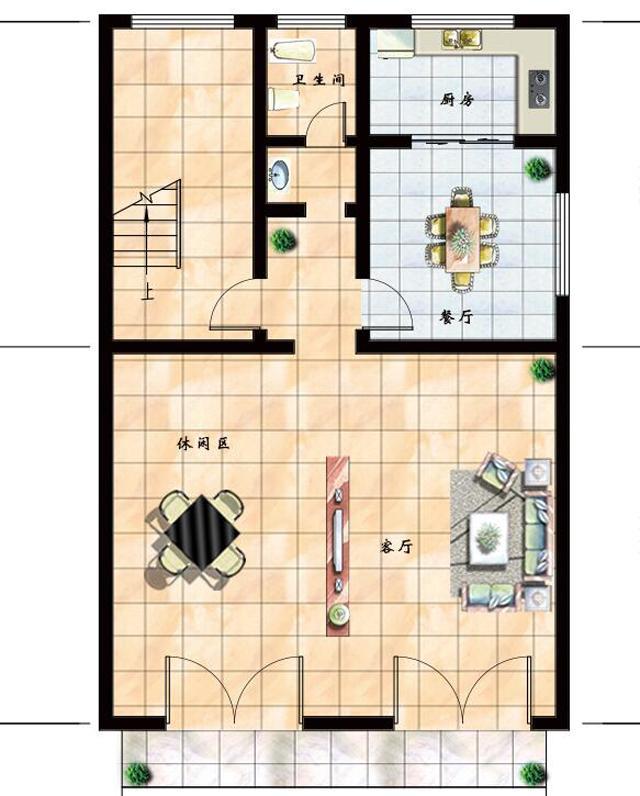 8x11米四層農村自建別墅設計圖，框架結構 主體造價：40-45萬
