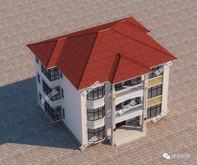 開間12米左右的三層自建房設(shè)計(jì)圖，戶型周正，能滿足基本生活需要