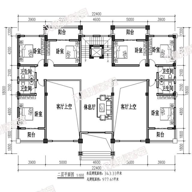 開春就蓋這棟雙拼別墅設計圖，占地351平方米的自建房設計圖可謂是洋氣十足美觀實用