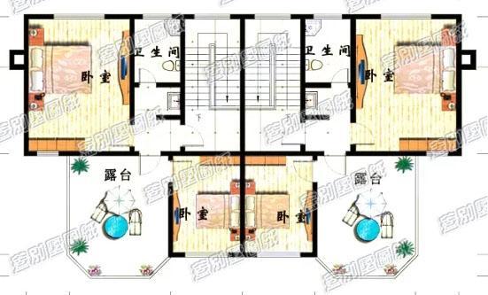 50萬(wàn)框架結(jié)構(gòu)18×12米三層雙拼別墅施效果圖，看上去十分氣派
