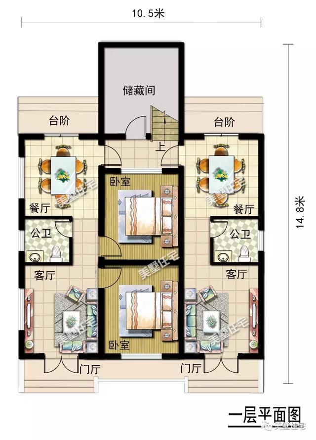 兄弟建房就選這款雙拼別墅設(shè)計圖，省時省工，還能節(jié)省成本
