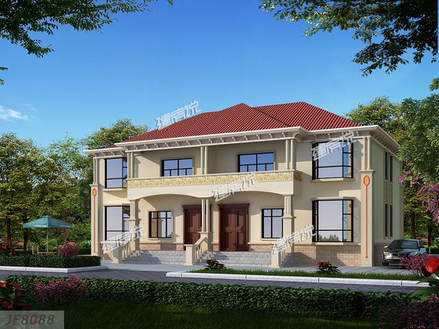 25萬建雙拼別墅設(shè)計(jì)圖，在村里賺足了面子，看過的朋友都說好