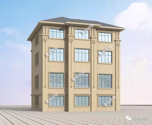 帶架空層四層豪華別墅設(shè)計圖，室內(nèi)外都很大氣