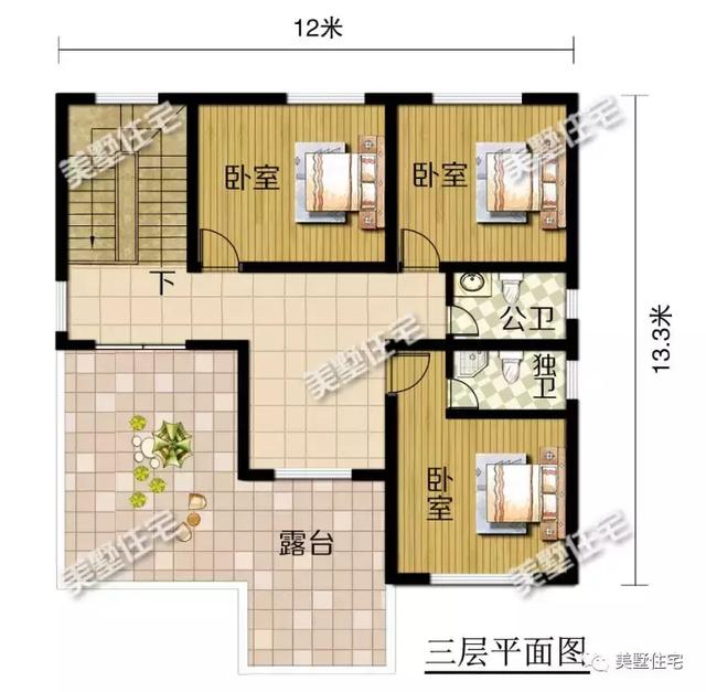 5款三層農(nóng)村別墅設(shè)計圖，任一款都是農(nóng)村豪宅