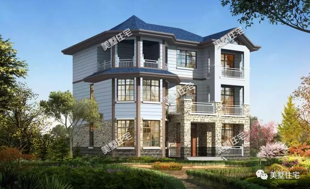 5款三層農(nóng)村別墅設(shè)計圖，任一款都是農(nóng)村豪宅