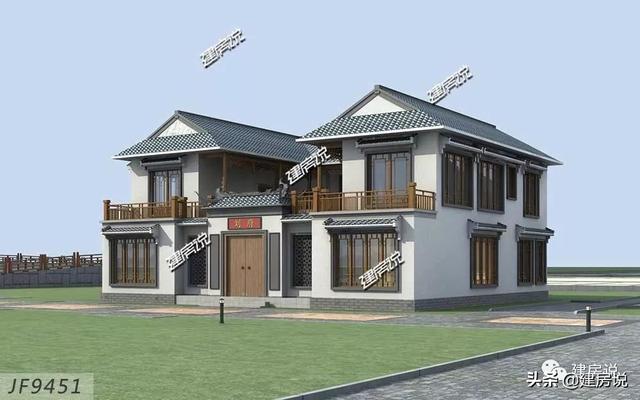 36萬建棟中式別墅設(shè)計圖，宛如一幅秀麗的山水畫，無法讓人不愛