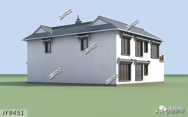 36萬建棟中式別墅設(shè)計圖，宛如一幅秀麗的山水畫，無法讓人不愛